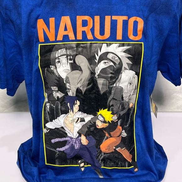 NWT Mens Size M Naruto Blue Graphic T-Shirt - Picture 2 of 9